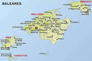 Mappa Baleari